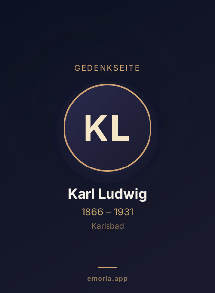 Gedenkportrait von Karl Ludwig