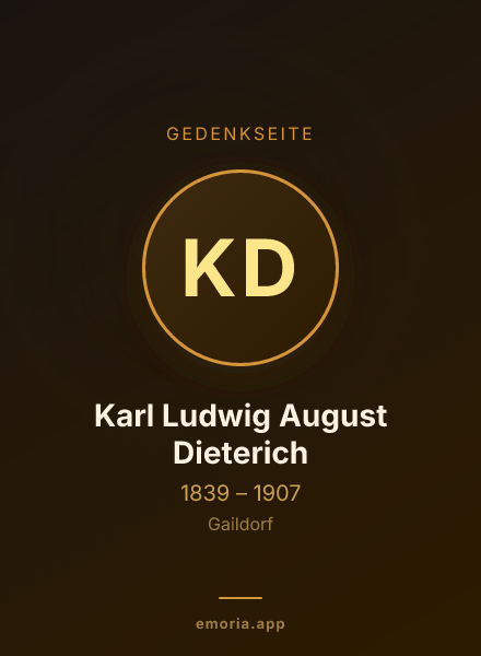Gedenkportrait von Karl Ludwig August Dieterich