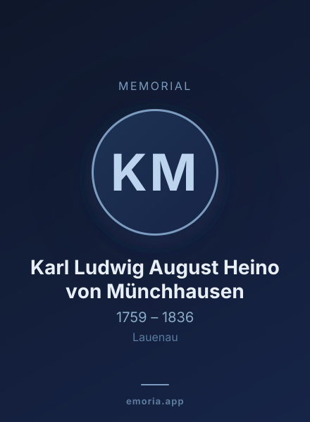 Memorial portrait of Karl Ludwig August Heino von Münchhausen