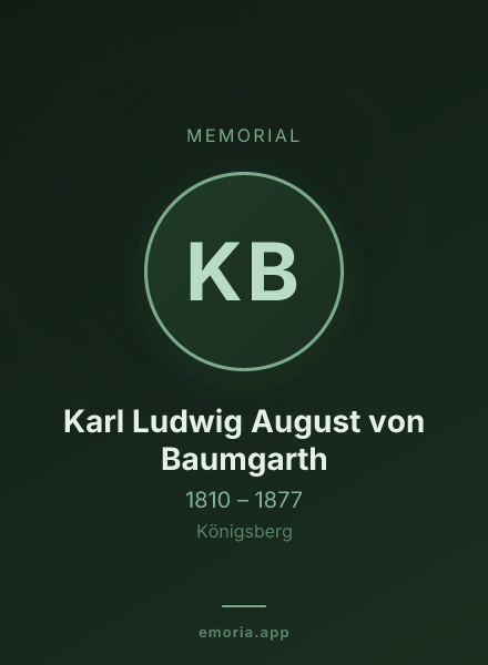 Memorial portrait of Karl Ludwig August von Baumgarth
