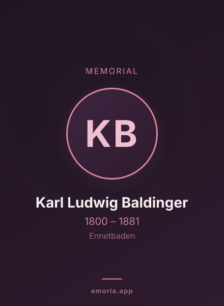 Memorial portrait of Karl Ludwig Baldinger