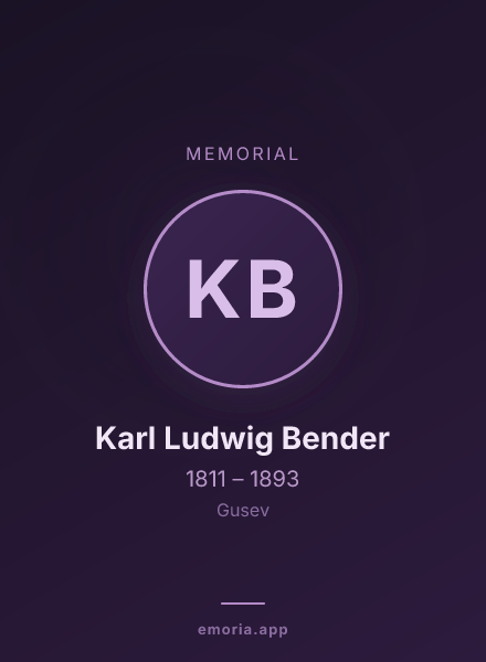 Memorial portrait of Karl Ludwig Bender