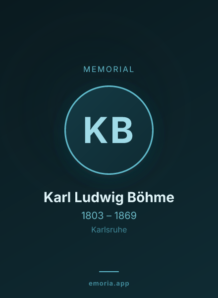 Memorial portrait of Karl Ludwig Böhme