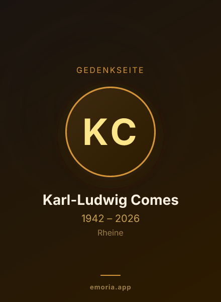 Gedenkportrait von Karl-Ludwig Comes