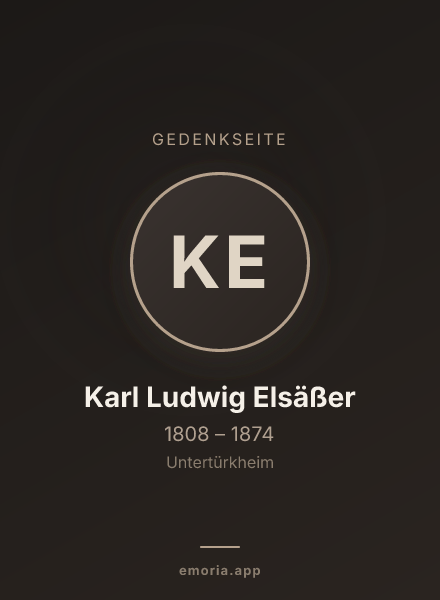 Gedenkportrait von Karl Ludwig Elsäßer