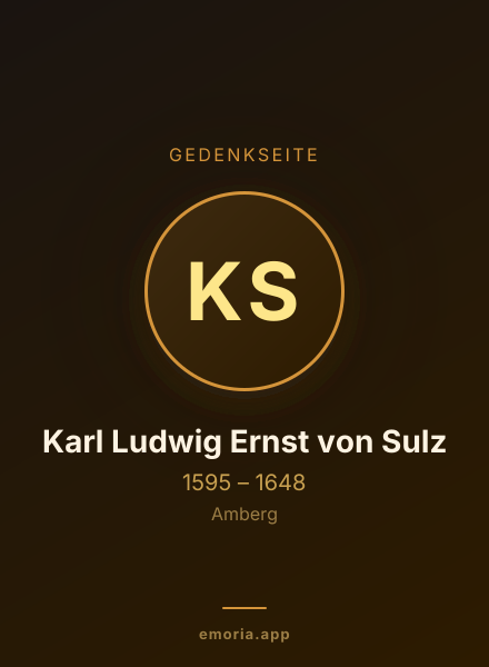 Gedenkportrait von Karl Ludwig Ernst von Sulz