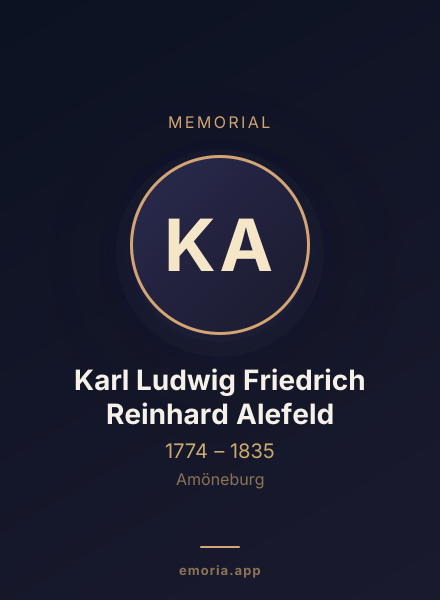 Memorial portrait of Karl Ludwig Friedrich Reinhard Alefeld