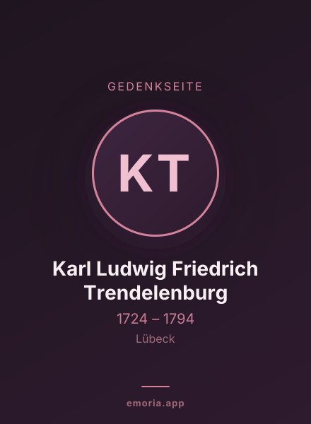 Gedenkportrait von Karl Ludwig Friedrich Trendelenburg