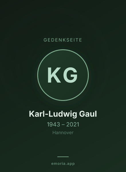 Gedenkportrait von Karl-Ludwig Gaul