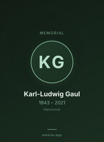 Memorial portrait of Karl-Ludwig Gaul