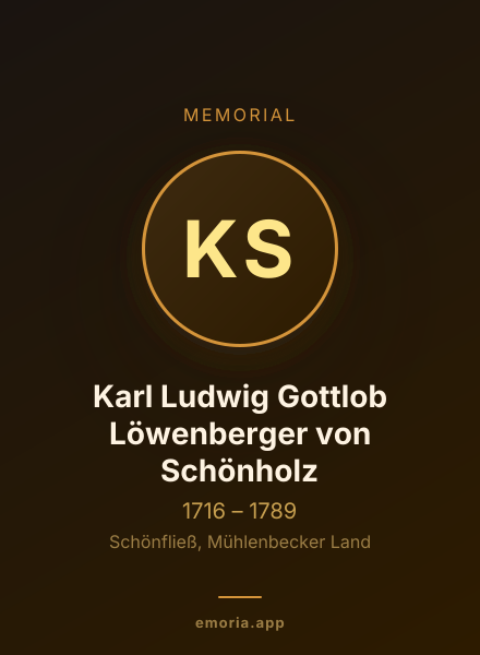 Memorial portrait of Karl Ludwig Gottlob Löwenberger von Schönholz