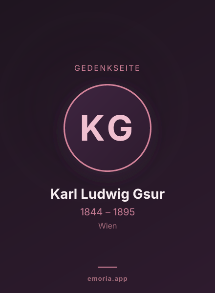 Gedenkportrait von Karl Ludwig Gsur