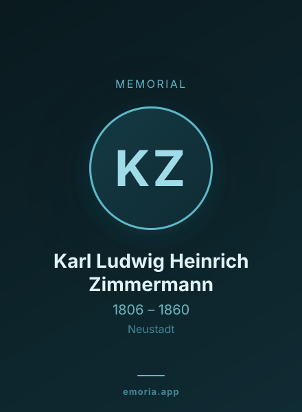 Memorial portrait of Karl Ludwig Heinrich Zimmermann