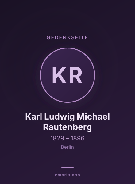 Gedenkportrait von Karl Ludwig Michael Rautenberg