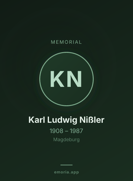 Memorial portrait of Karl Ludwig Nißler