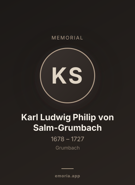Memorial portrait of Karl Ludwig Philip von Salm-Grumbach