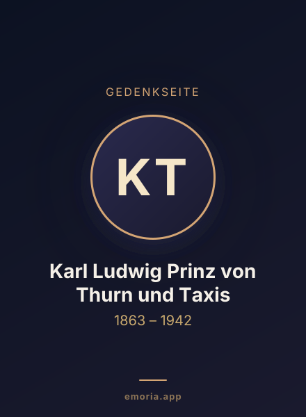 Gedenkportrait von Karl Ludwig Prinz von Thurn und Taxis