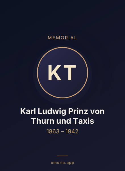 Memorial portrait of Karl Ludwig Prinz von Thurn und Taxis