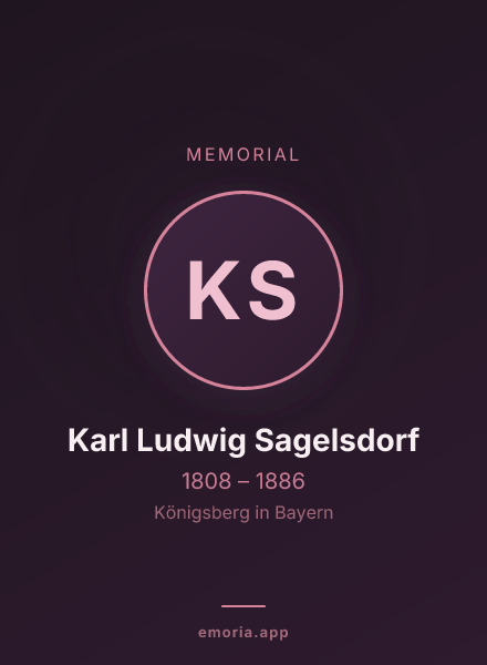 Memorial portrait of Karl Ludwig Sagelsdorf