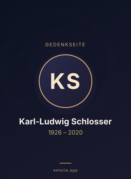 Gedenkportrait von Karl-Ludwig Schlosser