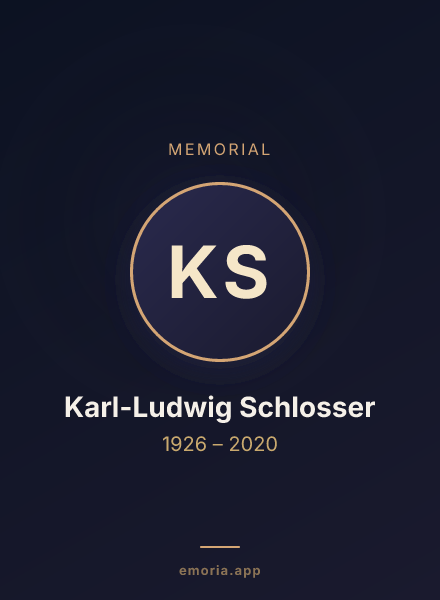 Memorial portrait of Karl-Ludwig Schlosser