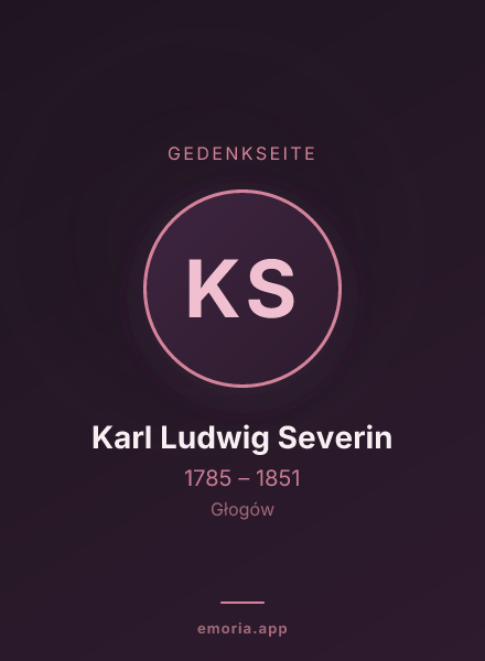 Gedenkportrait von Karl Ludwig Severin