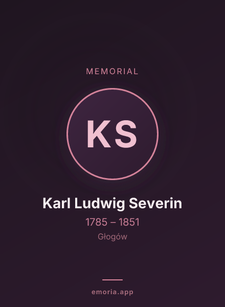 Memorial portrait of Karl Ludwig Severin
