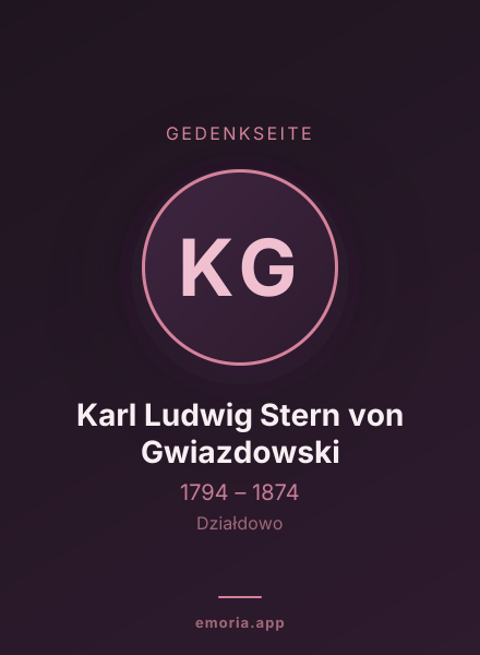 Gedenkportrait von Karl Ludwig Stern von Gwiazdowski