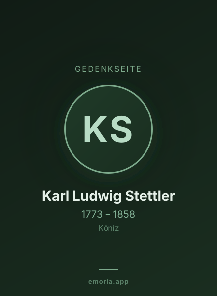 Gedenkportrait von Karl Ludwig Stettler