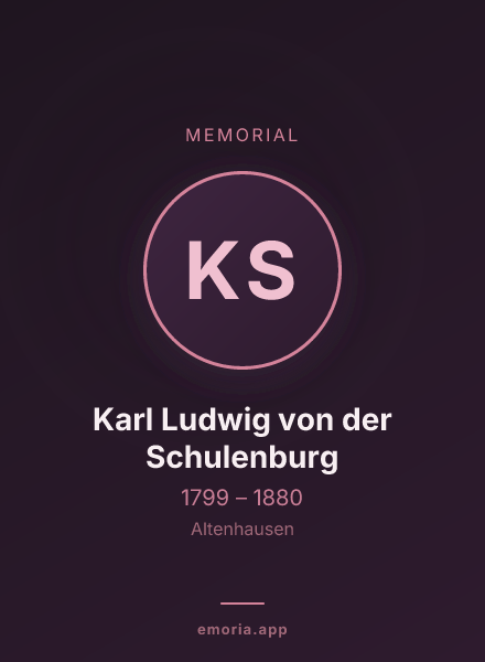 Memorial portrait of Karl Ludwig von der Schulenburg