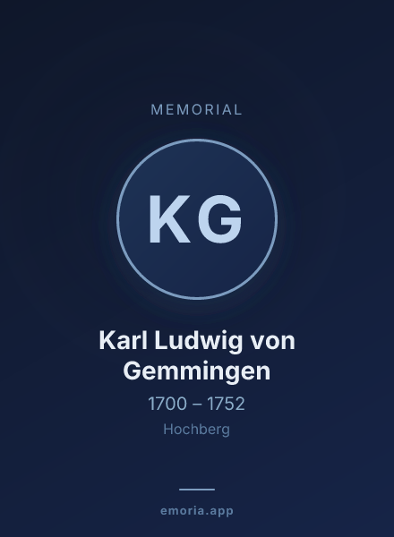 Memorial portrait of Karl Ludwig von Gemmingen