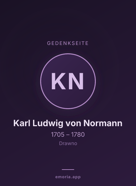 Gedenkportrait von Karl Ludwig von Normann