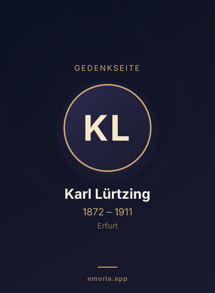 Gedenkportrait von Karl Lürtzing