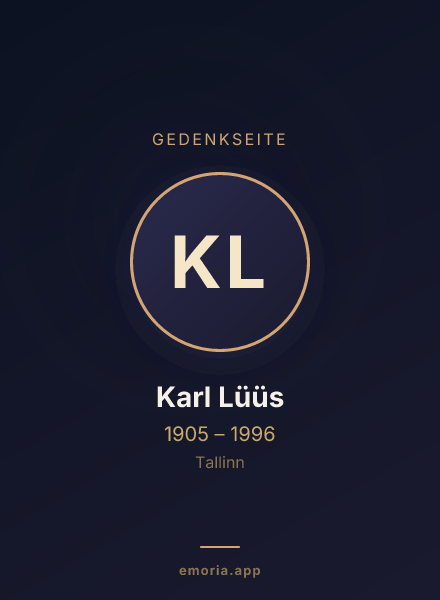 Gedenkportrait von Karl Lüüs