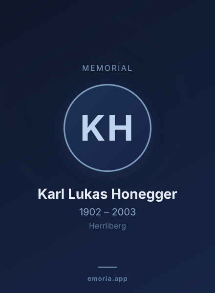 Memorial portrait of Karl Lukas Honegger