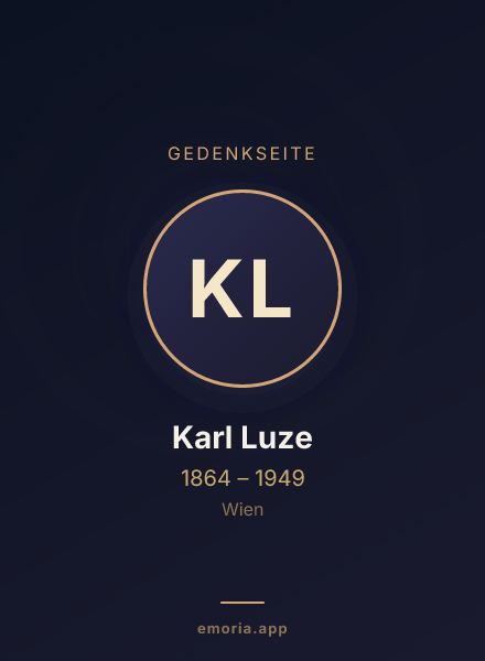 Gedenkportrait von Karl Luze