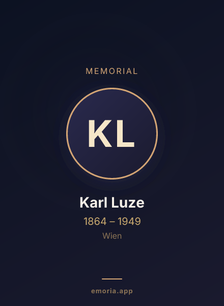 Memorial portrait of Karl Luze