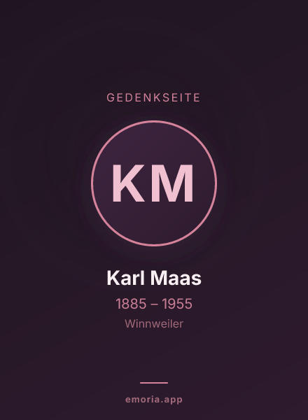 Gedenkportrait von Karl Maas