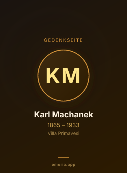 Gedenkportrait von Karl Machanek