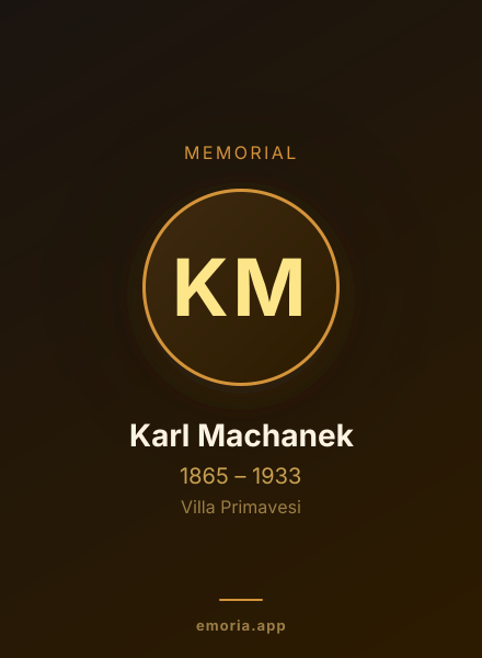 Memorial portrait of Karl Machanek