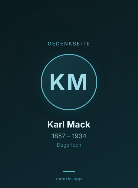 Gedenkportrait von Karl Mack