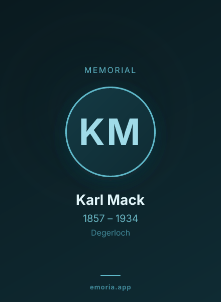 Memorial portrait of Karl Mack