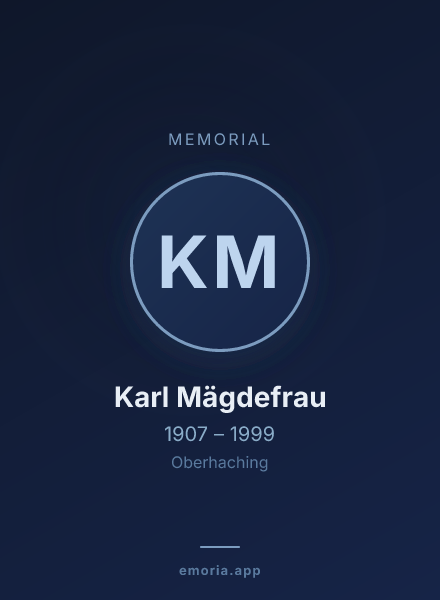 Memorial portrait of Karl Mägdefrau