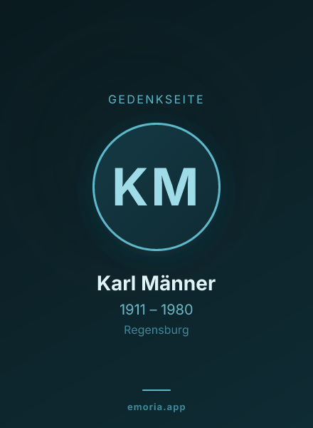 Gedenkportrait von Karl Männer