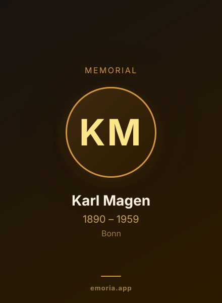 Memorial portrait of Karl Magen