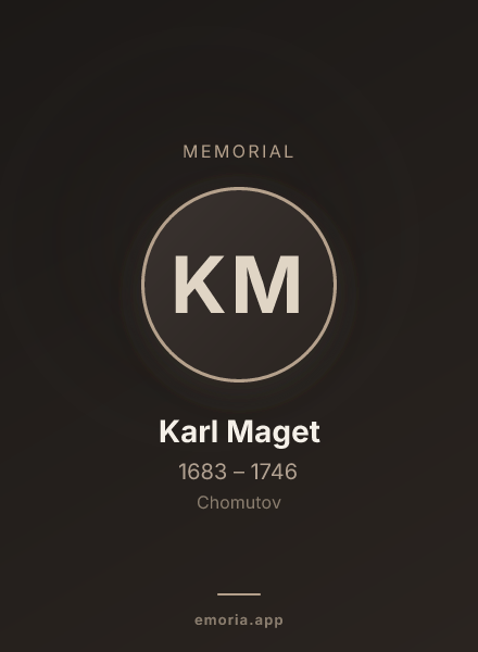 Memorial portrait of Karl Maget