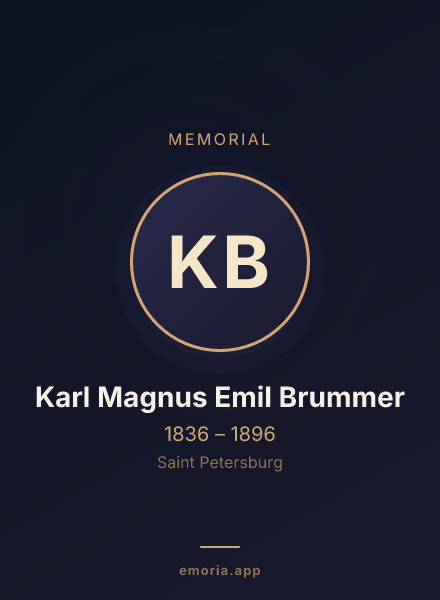 Memorial portrait of Karl Magnus Emil Brummer