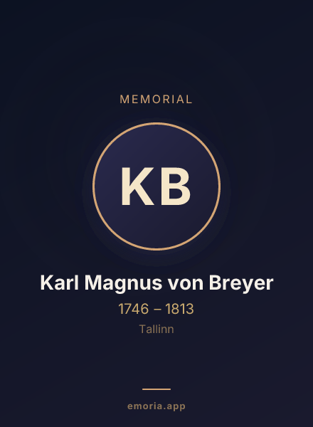 Memorial portrait of Karl Magnus von Breyer