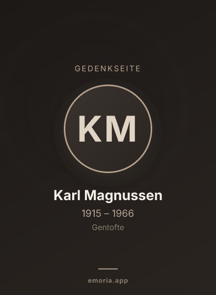 Gedenkportrait von Karl Magnussen