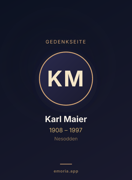 Gedenkportrait von Karl Maier